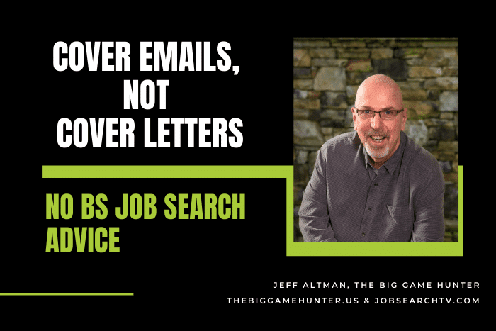Cover Emails, Not Cover Letters
