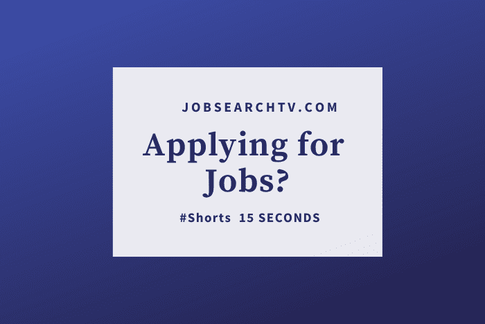 Applying for jobs